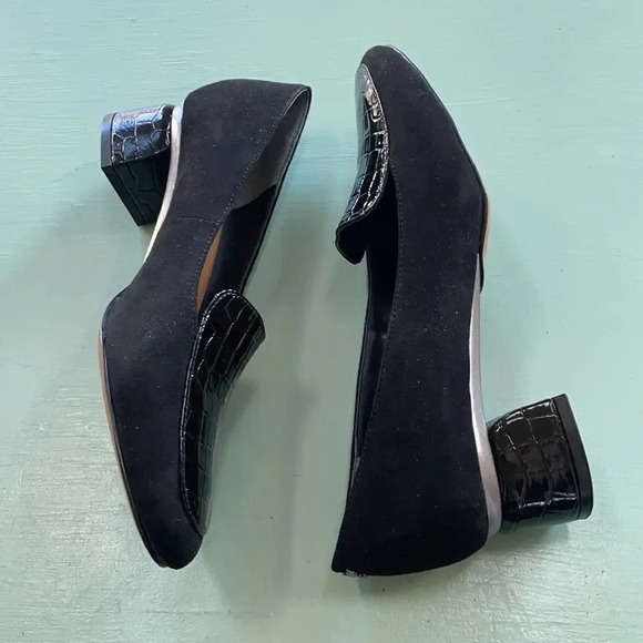 J. Renee Ballanca block heel pumps, patent & suede. Black NWOT women’s size 9 - Picture 8 of 14